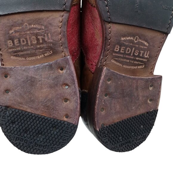 Bed Stu Lita Cobbler Wingtip Brogues Oxford Loafers Size 8.5 Leather Distressed - Picture 9 of 15